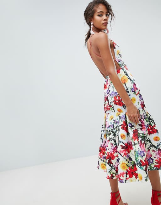 asos floral scuba dress