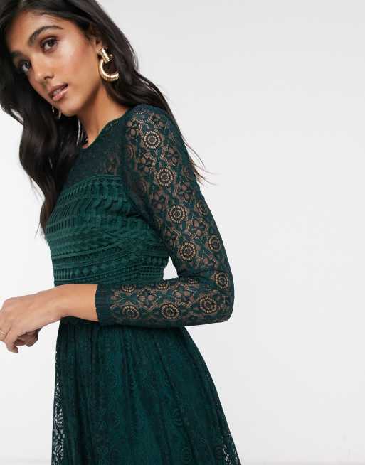 Asos premium clearance lace midi dress