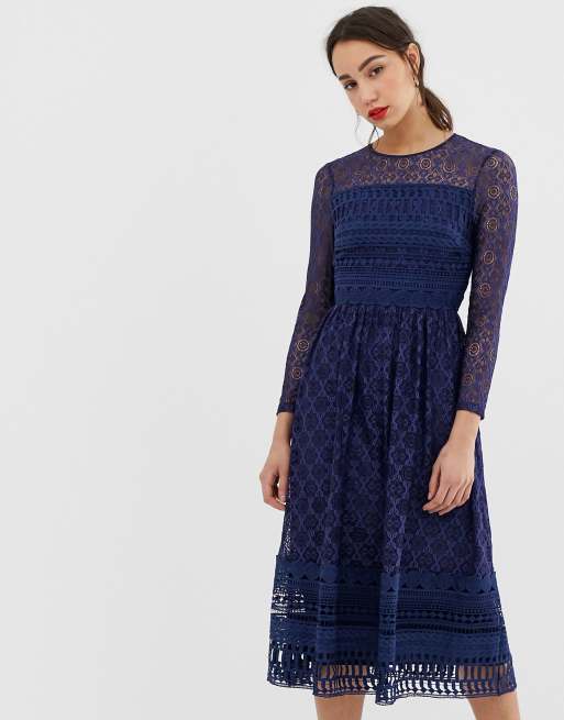 Premium lace midi dress 2024 asos