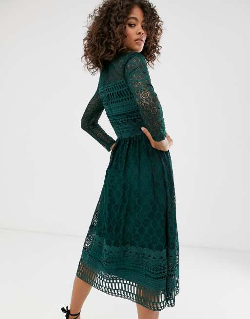 Asos design 2025 premium lace midi