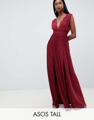 asos tall red dress