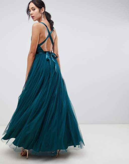 Asos premium tulle maxi prom outlet dress