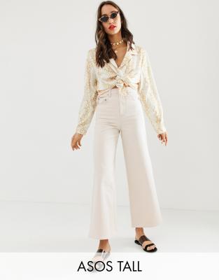 wide legged white jeans