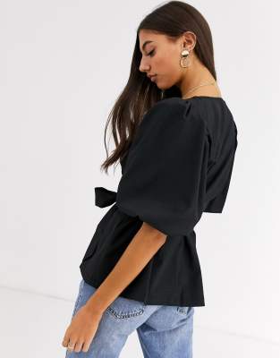 asos puff sleeve top