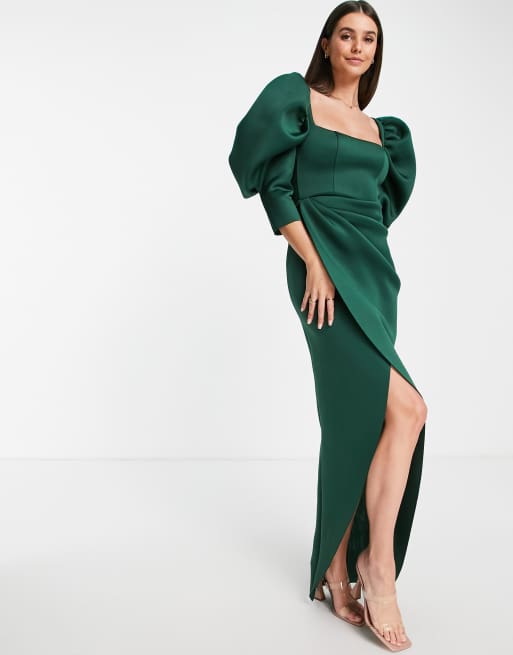 Puff sleeve hotsell dress asos