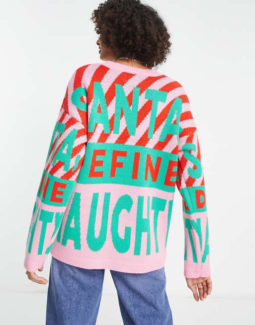 ASOS DESIGN Tall Pull de Noel avec motif Santa Define Naughty