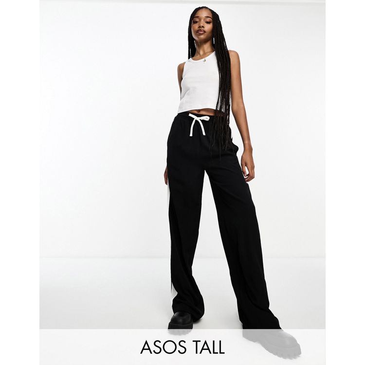 Buy Asos Design women tall fit solid pull on pajama pants black Online
