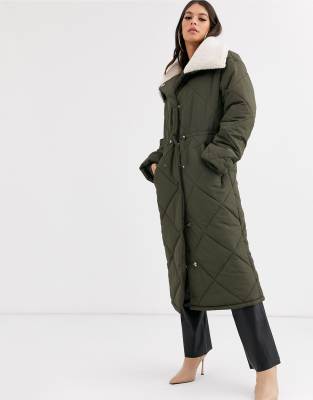 maxi puffer coat with hood