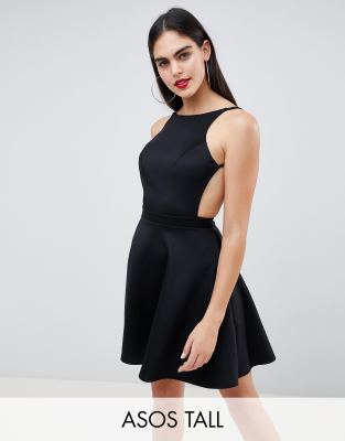 asos tall black dress