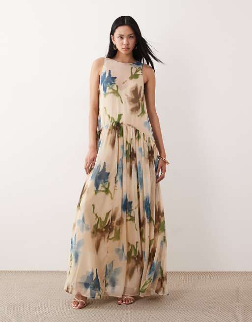 smock maxi dress Tiers to Summer Blue the Cotton Smock Top Frayed Tiered Maxi Dress is the perfect warm Our viral Cate Smock Maxi