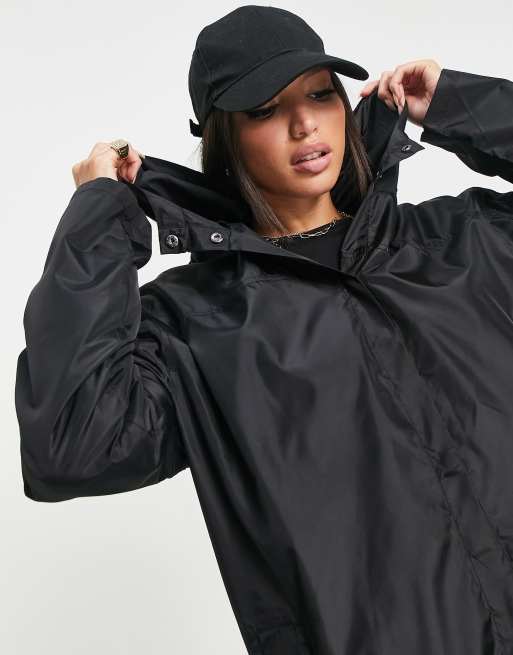 ASOS DESIGN Tall rain parka in black