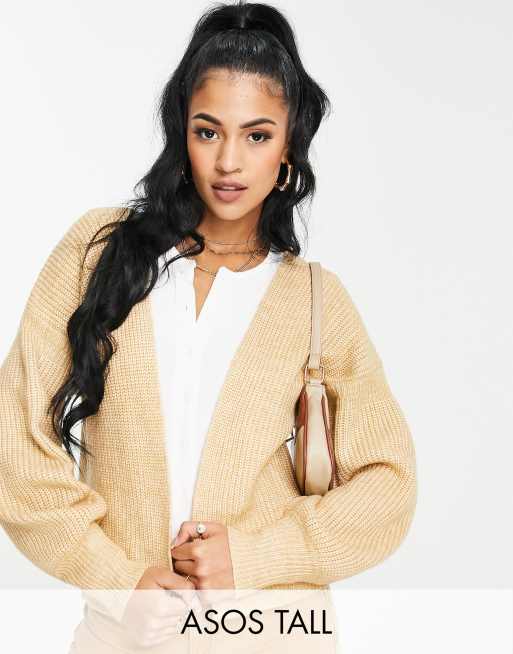 ASOS DESIGN Tall - Recht vest zonder sluiting in camel