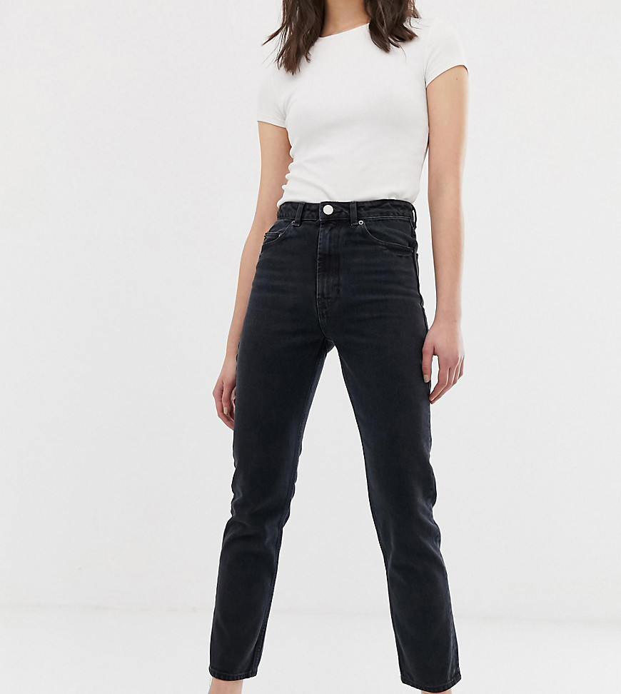 ASOS DESIGN Tall Recycled Florence authentic straight leg jeans in washed black
