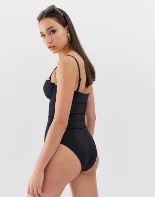 black underwire swimsuit