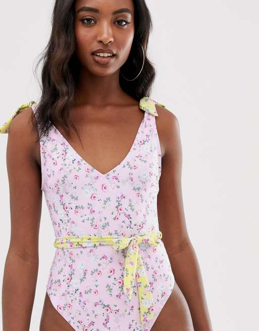 Asos Floral Swimsuit