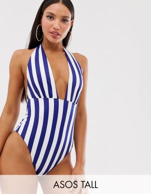 asos striped swimsuit