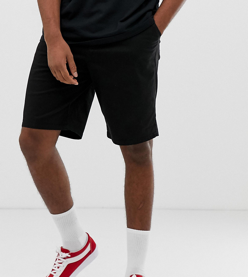 ASOS DESIGN Tall relaxed chino shorts in black