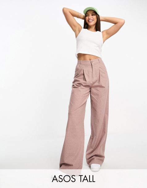 ASOS DESIGN Petite pull on pants with pockets in black
