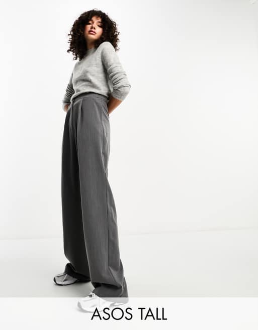 ASOS DESIGN Tall relaxed dad trouser in grey