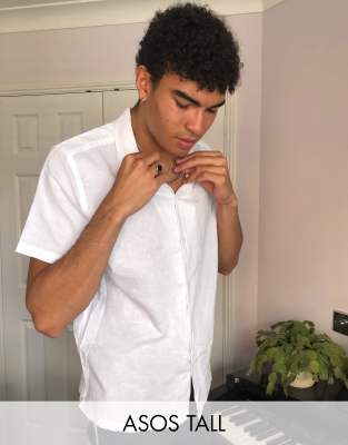 asos white linen shirt
