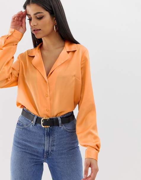 ASOS DESIGN Tall relaxed satin long sleeve shirt