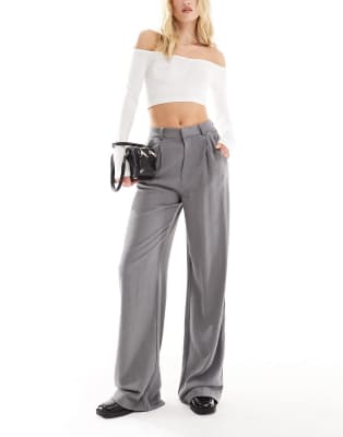 Asos Design Tall Relaxed Straight Leg Linen Blend Pants