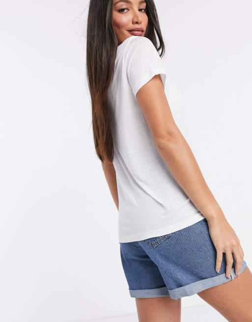 ASOS DESIGN Tall relaxed v neck t-shirt in white, 2 of 4