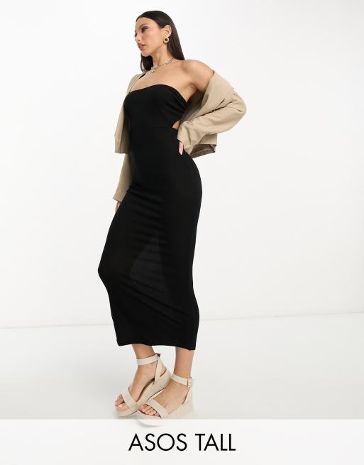 Asos black cheap beach dress