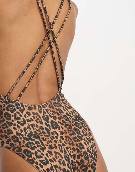 H&m leopard print sales swimsuit