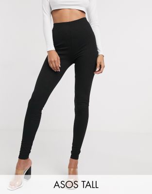 ASOS DESIGN disco high waisted legging in black