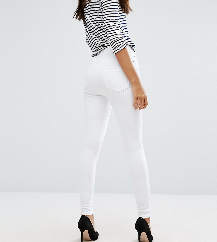 ASOS DESIGN Tall Ridley high waisted skinny jeans in optic white