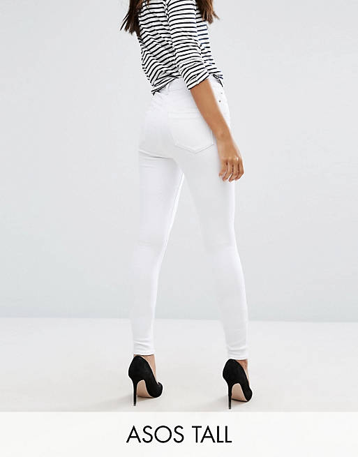 tussen Vestiging Azijn ASOS DESIGN Tall Ridley skinny jeans in white | ASOS