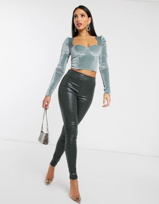 khaki jeggings high waisted