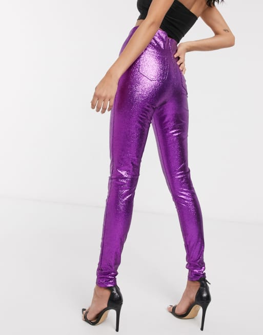 Purple jeggings 2024