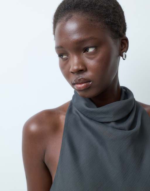 ASOS DESIGN Tall robe longue à double épaisseur gris anthracite, 3 de 4