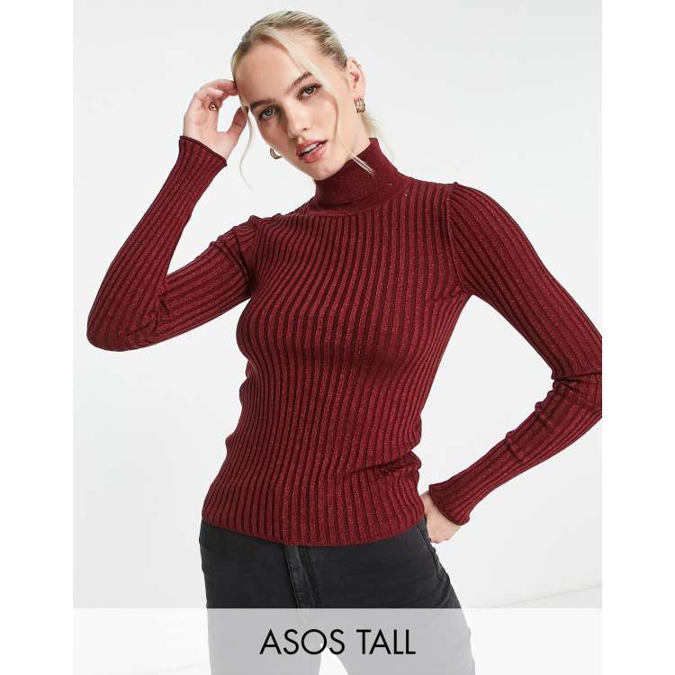 Red polo cheap neck jumper womens