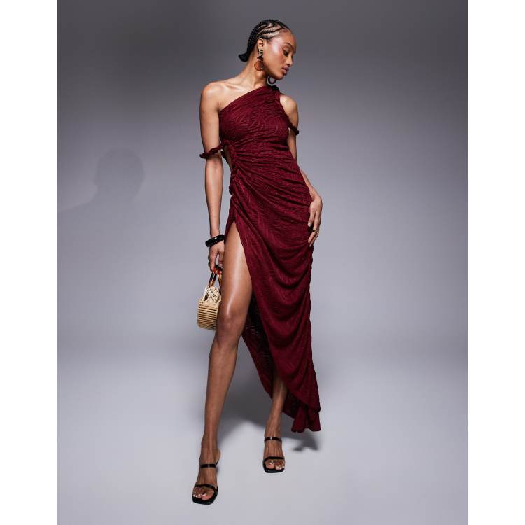 wine red dress Wine Red /Black Long Sleeves Prom Dress Women Formal Party Gown for Ev –  Siaoryne