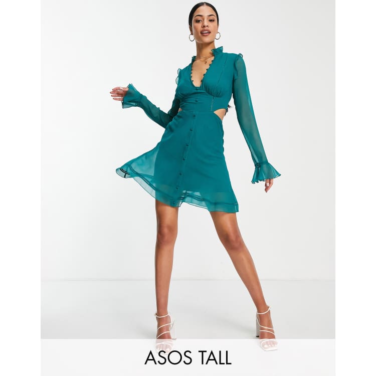 Asos best sale teal dress