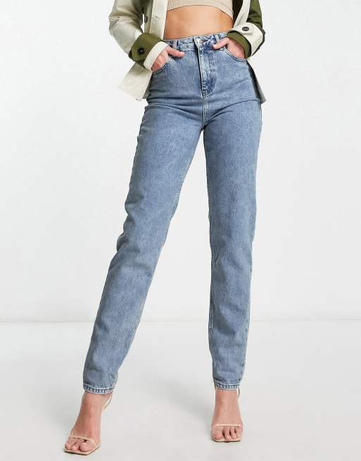 ASOS DESIGN Tall - Ruimvallende mom jeans in lichtblauw , 3 van 4