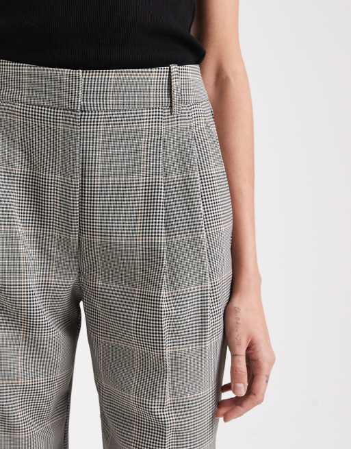 ASOS DESIGN Tall – Rutiga, figursydda byxor med hög midja och veckad detalj, 2 av 5
