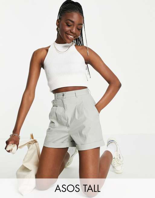 ASOS DESIGN Tall – Salviagröna chinosshorts