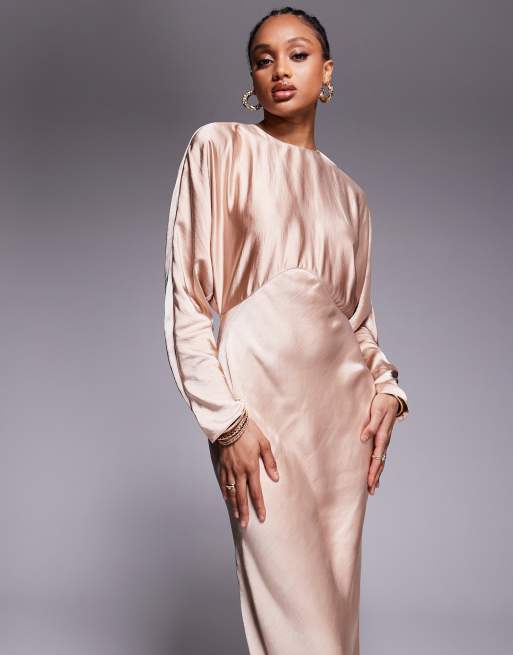 chinese dress ladies Vintage Glow Lace Satin Retro Rose Classic Princess Cream Long Sleeve –  Sugarplum Store main image 0