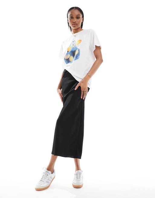 Black midi skirt clearance asos