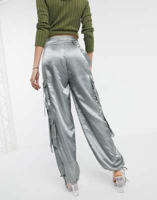 satin combat trousers