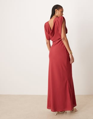 Asos Tall Asos Design Tall Satin Cowl Back Midaxi Dress