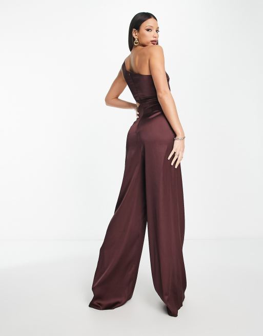 Asos best sale burgundy jumpsuit