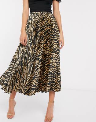midi skirt zebra print