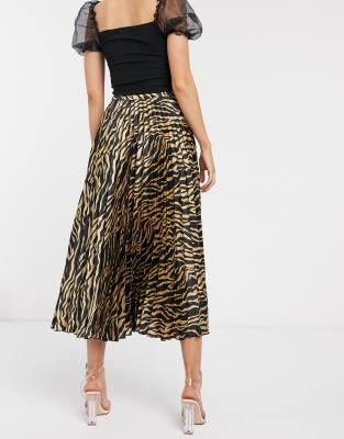 midi skirt zebra print