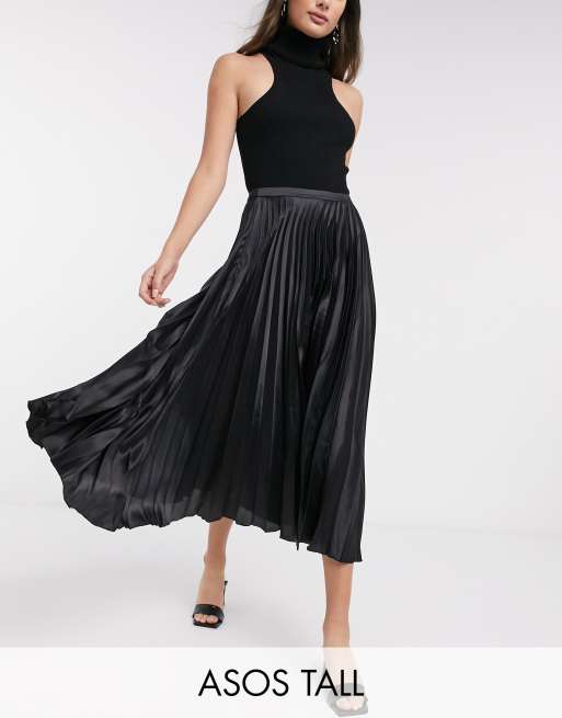 Asos design tall shop pleated midi skirt