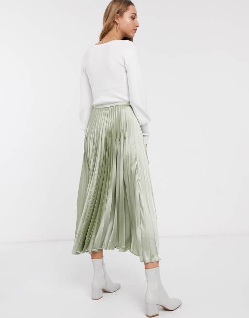 Asos design tall shop pleated midi skirt